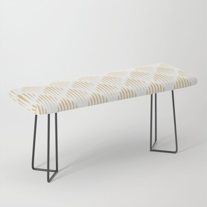 Beige Abstract Pattern Bench