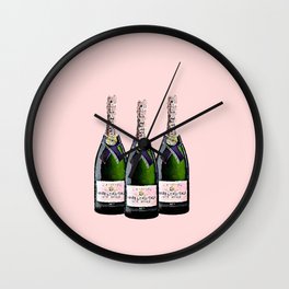 You Had Me At Rose: Pink Champagne Trio Wall Clock