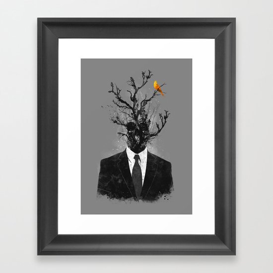 brave little bird Framed Art Print