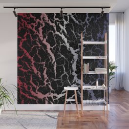 Cracked Space Lava - Red/White/Blue Wall Mural