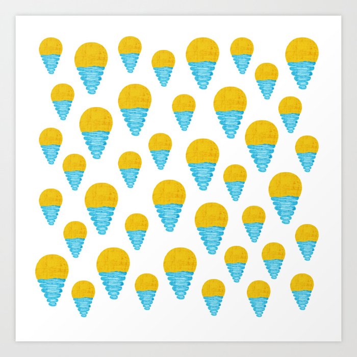 Light bulb Pattern Art Print