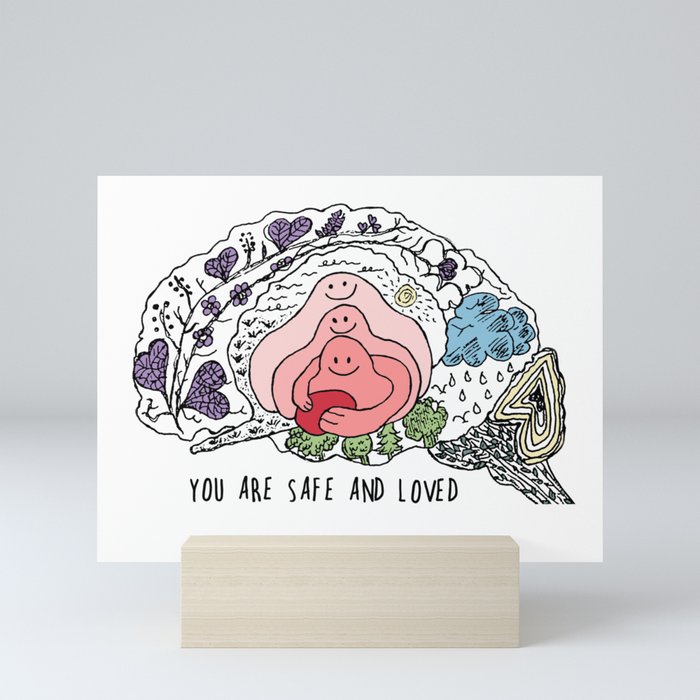 Safe and Loved Brain Mini Art Print
