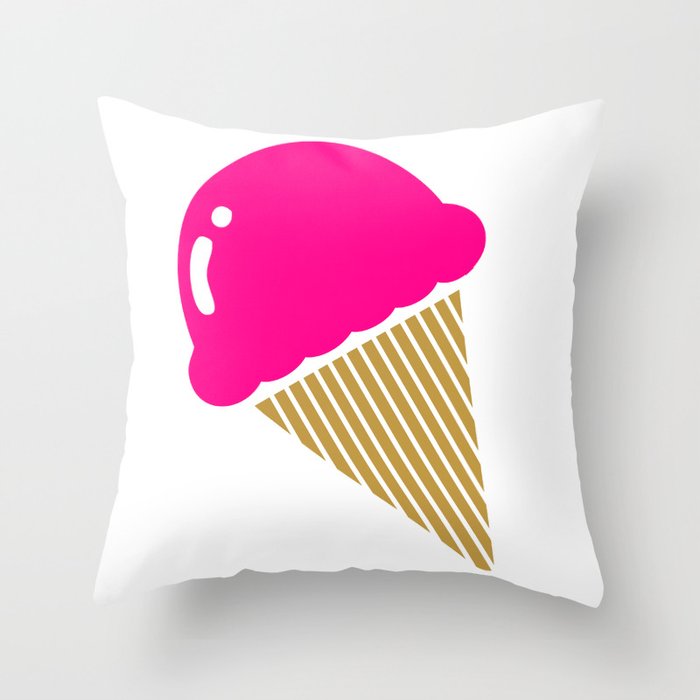ice cream Throw Pillow