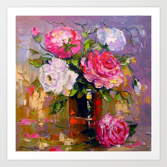 Bouquet of roses Art Print