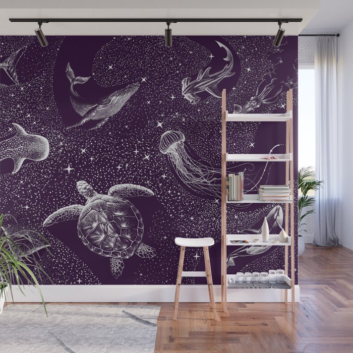 Cosmic Ocean -  Purple Version Wall Mural