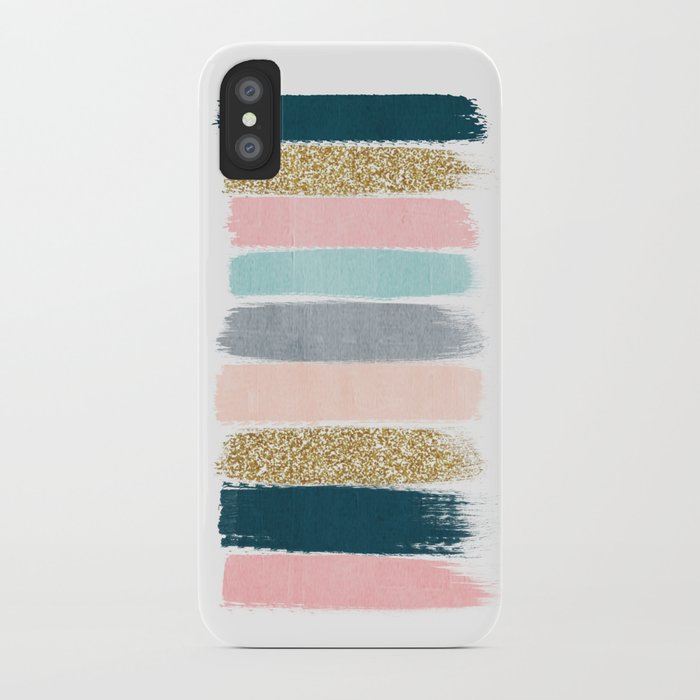 Zara Brushstroke Glitter Trendy Girly Art Print And