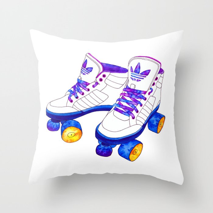 Roller Derby skaters Throw Pillow