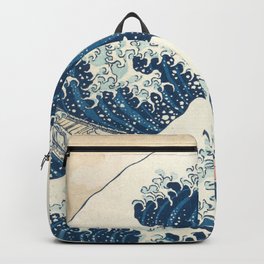 The Great Wave Off Kanagawa by Katsushika Hokusai from the Series Thirty Six Views of Mount Fuji Backpack | Anime, Bedroom, Vintage, Beach, Watercolorpaintings, Bedroomdecor, Aestheticpictures, Cooldrawings, Wavedrawing, Beachpictures 