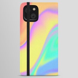 Rainbow Swirl Gradient Trippy Colorful iPhone Wallet Case