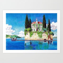 Hotel Adriano from the Ghibli film Porco Rosso Art Print
