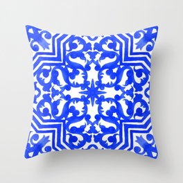 Portuguese azulejo tiles. Gorgeous patterns. Throw Pillow