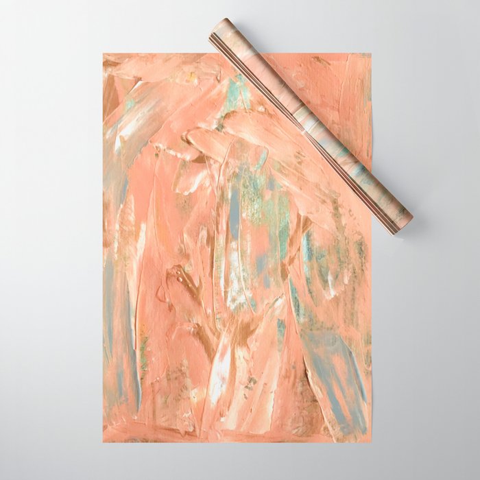 Sage and Rose, Abstract Wrapping Paper