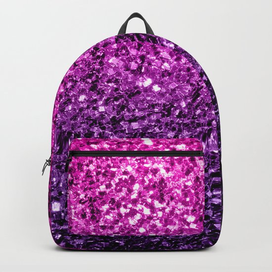 Purple Pink Ombre glitter sparkles Backpack