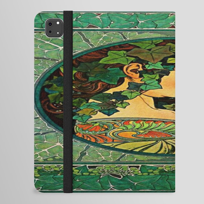 Alphonse Mucha Ivy (1860 – 1939) iPad Folio Case