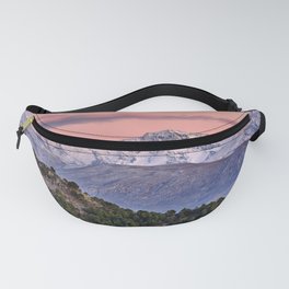 Sierra Nevada National park at pink sunset. Winter time.  Fanny Pack