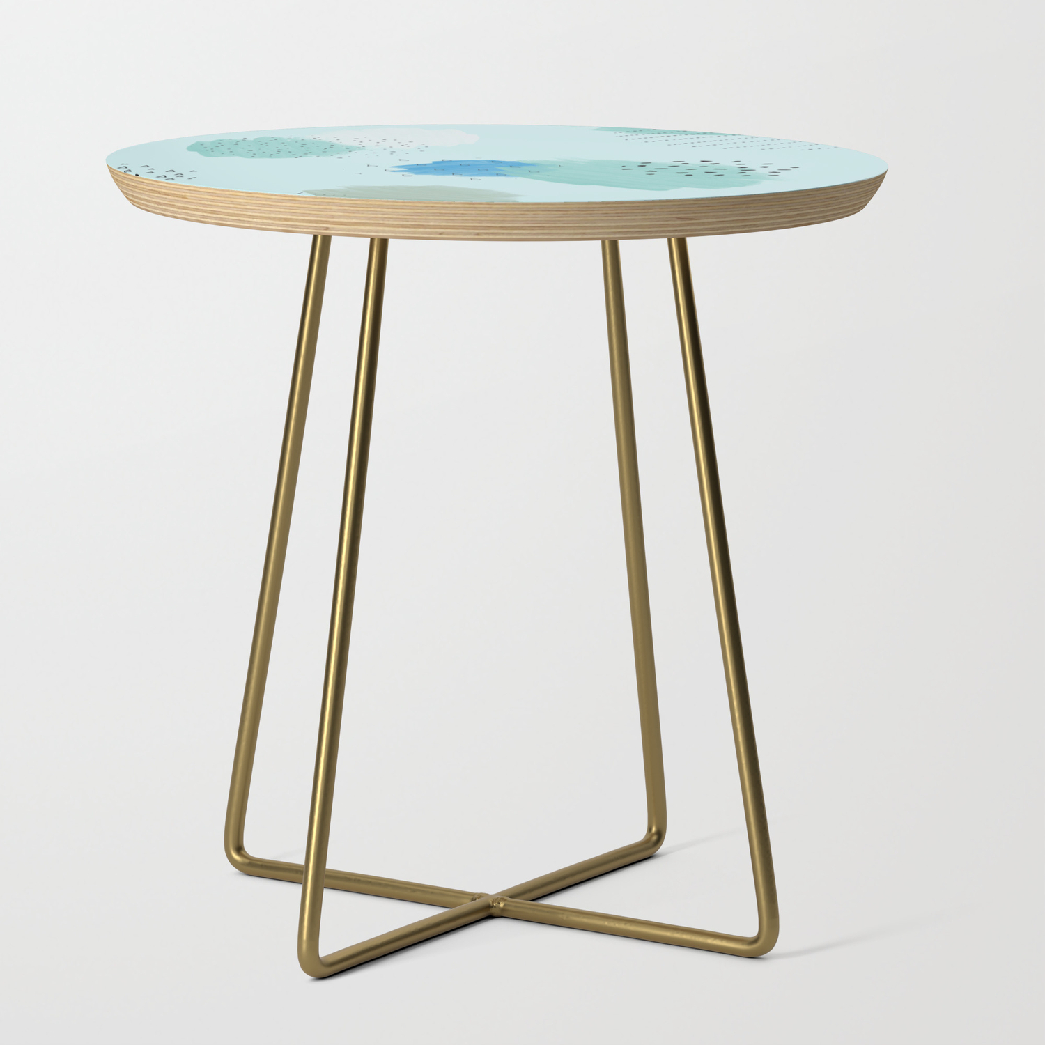 light blue side table
