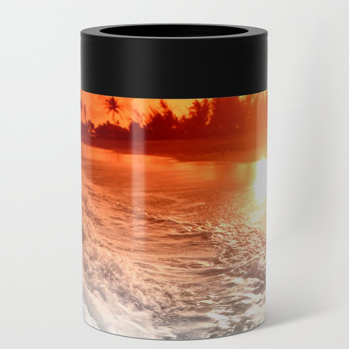 Ocean Waves Sunrise Can Cooler