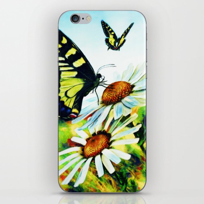 Butterflies and Daisies iPhone Skin