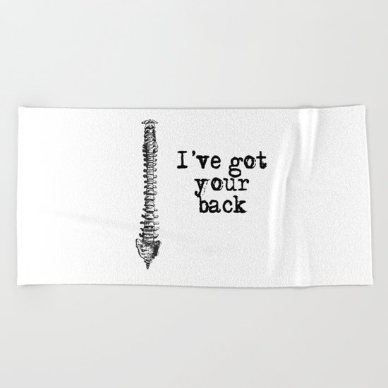 I've got your back Beach Towel