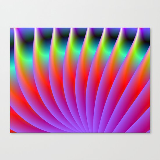 Neon Fan Canvas Print