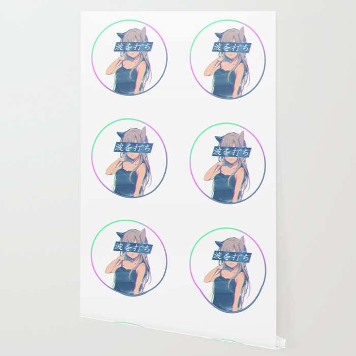 Waves Sad Anime Japanese Aesthetic Kawaii Girl Wallpaper By Poser Boy Society6