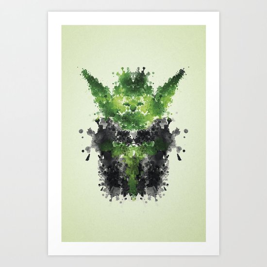 Rorschach Yoda Art Print