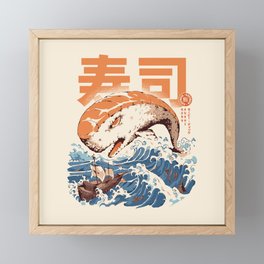 Moby Sushi Framed Mini Art Print