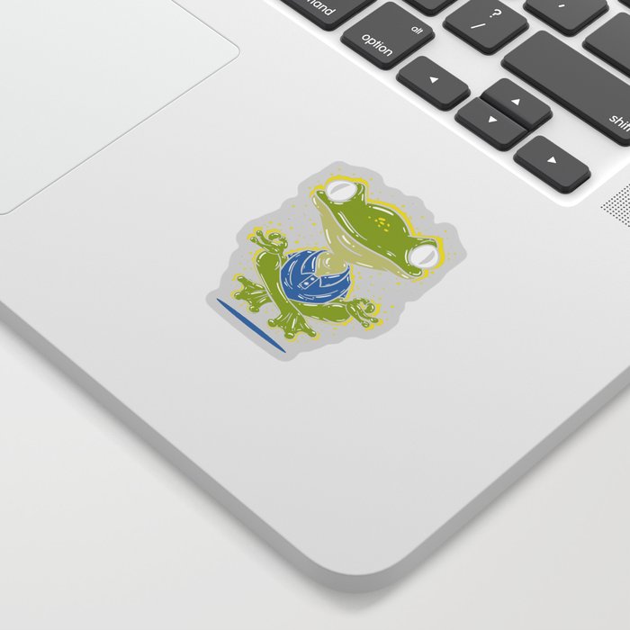 Funny Yoga Design: Frog Yoga Pose Sticker