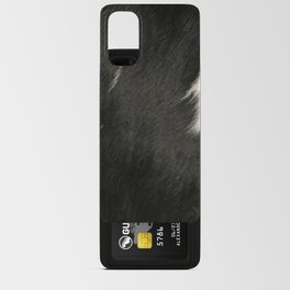 Vintage Black and White Cowhide, Cow Skin Print Pattern Android Card Case