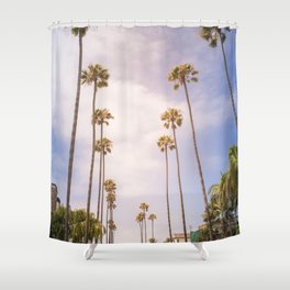 Santa Monica Palm trees Shower Curtain