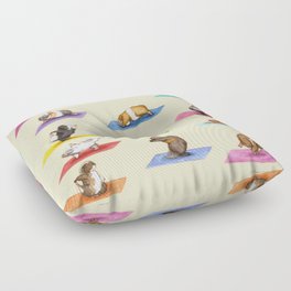 The Yoguineas - Yoga Guinea Pigs - Namast-hay! Floor Pillow