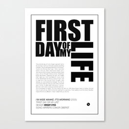 First day Canvas Print