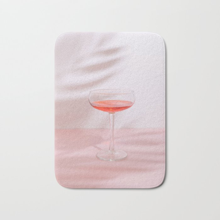 Romantic wine glass Bath Mat