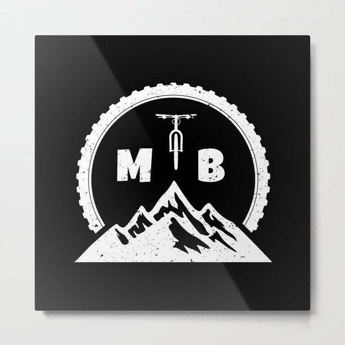 Mountain Bike Berg Bicycle Biker Metal Print