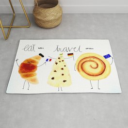 eat and travel Rug