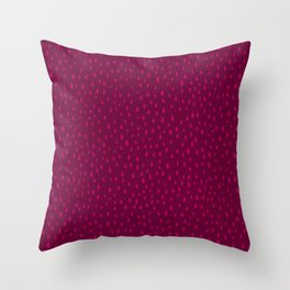 Raspberry Paint Drops Throw Pillow