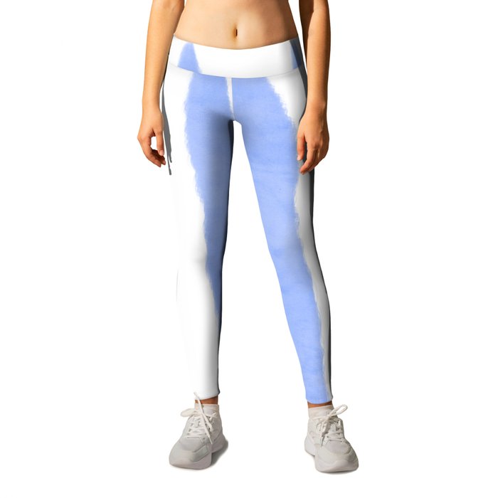 Watercolor Vertical Lines With White 34 Leggings