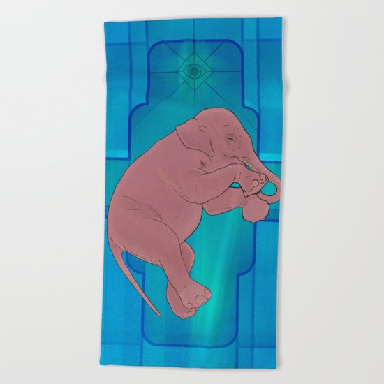 Astral Elephant Beach Towel