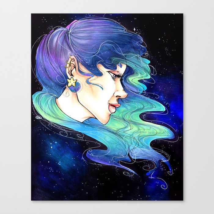 Galaxy Lady Canvas Print