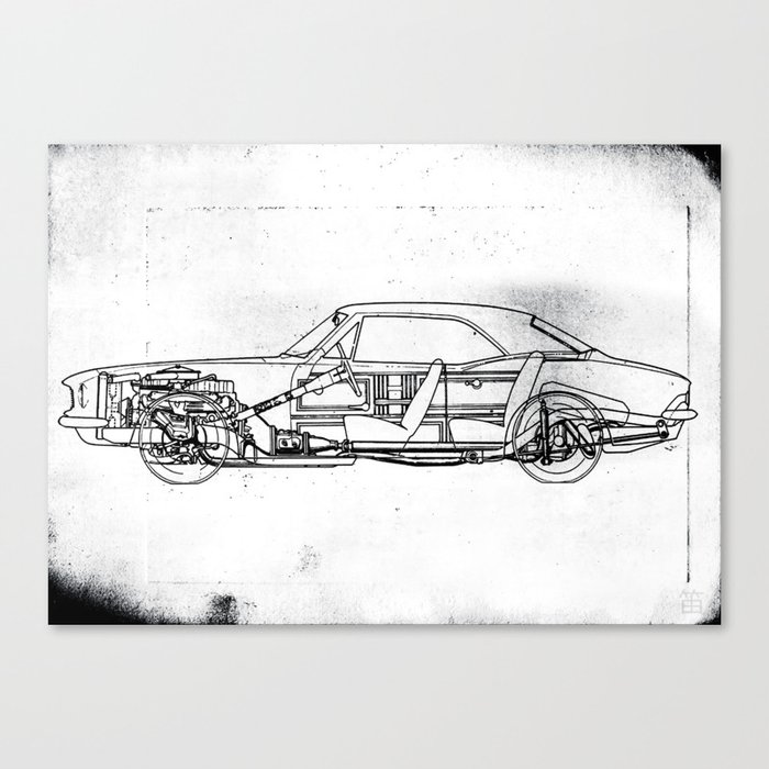 Muscle Car Canvas Print By Fernandovieira Society6