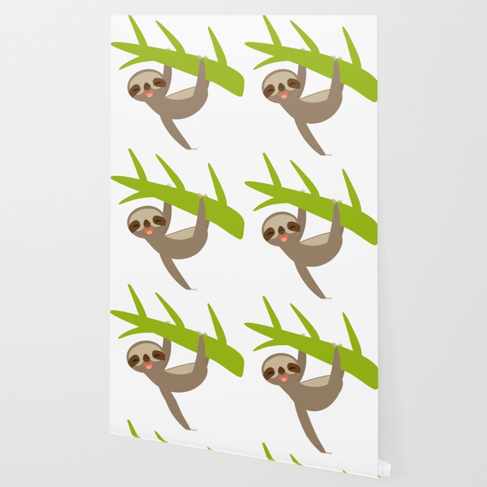 Funny Sloth Wallpaper By Ekaterinap Society6