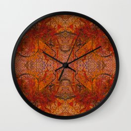 Branches Aflame with Flower Wall Clock