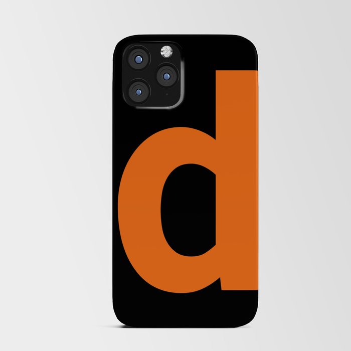 letter D (Orange & Black) iPhone Card Case