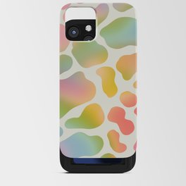 Cute Pastel Cow Spots Pattern \\ Multicolor Gradient iPhone Card Case