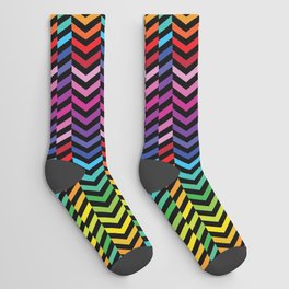 Rainbow Chevron Socks