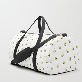 Avocado Print | White Duffle Bag