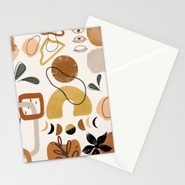 Bohemian Abstract - Earthy Palette Stationery Card