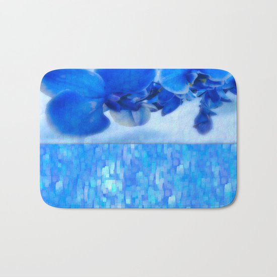 Blue Orchids Bath Mat