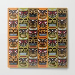 Totem Poles and Tiki Heads Metal Print | Birds, Eagles, Gods, Autumncolors, Totems, Totempoleheads, Masks, Tribe, Alaska, Tikiheads 