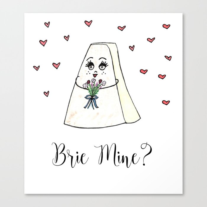 Brie Mine, Valentine, Foodie Art, Cheese, Puns, Love, V-Day, Valentines Gif...